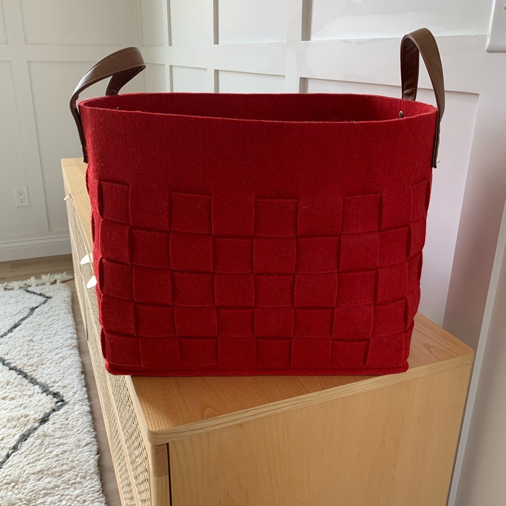 Large Threshold felt woven basket from Target